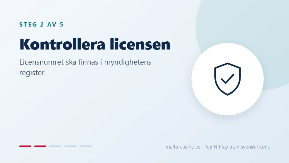 Kontrollera licensen