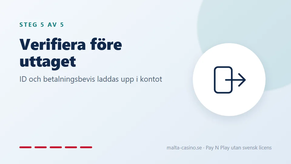 Verifiera före uttaget