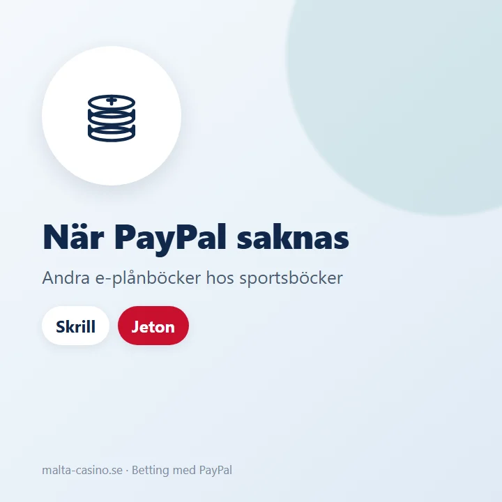 Illustration: Skrill, Neteller, Jeton och MiFinity som alternativ till PayPal på sport