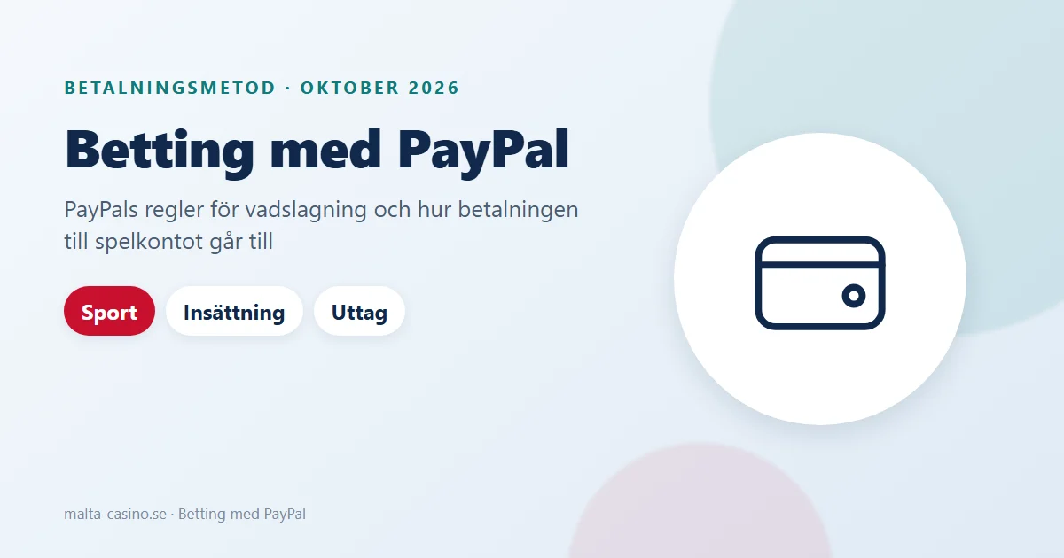 Illustration: betting med PayPal, insättning och uttag på en sportsbook