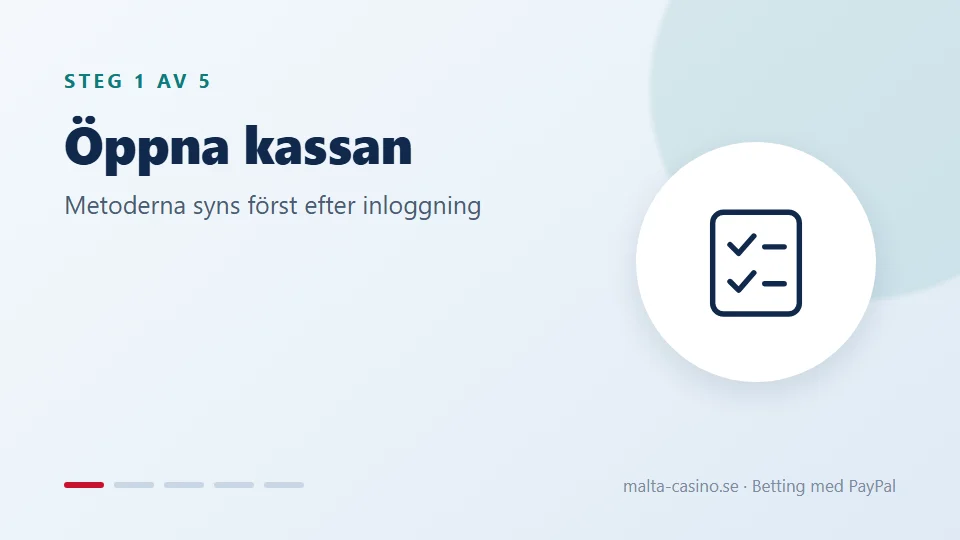 Öppna kassan och välj PayPal