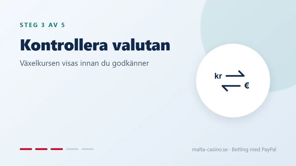 Kontrollera valutan innan du godkänner