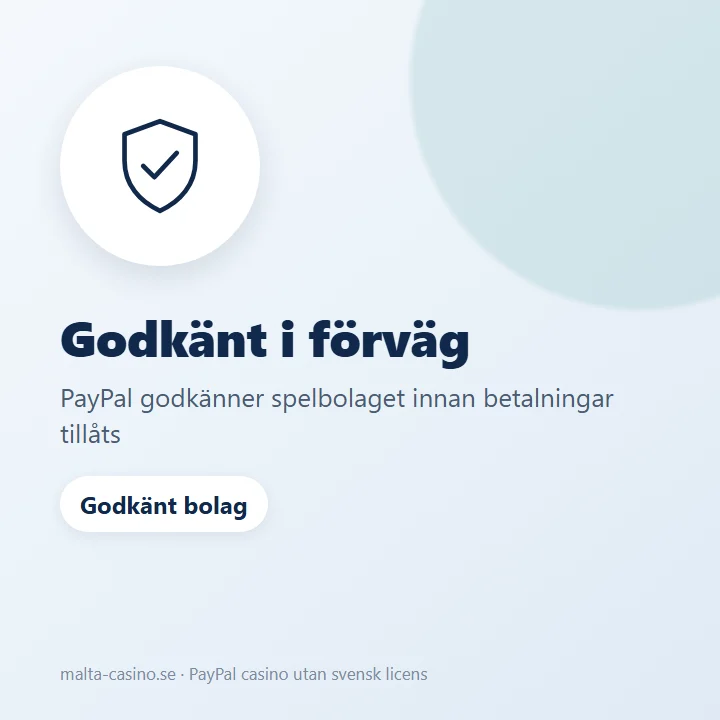 Illustration: PayPal godkänner spelbolag i förväg