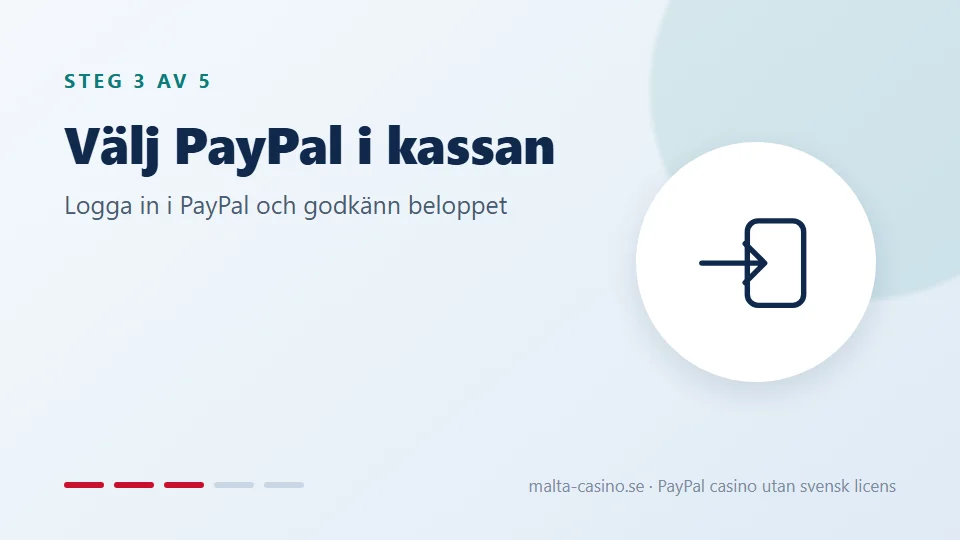 Välj PayPal i kassan och logga in