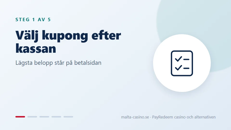 Välj kupong efter kassan