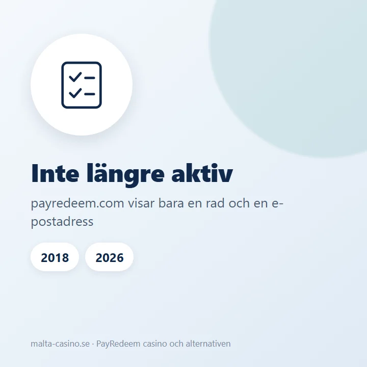 Illustration: payredeem.com visar att tjänsten inte längre är aktiv