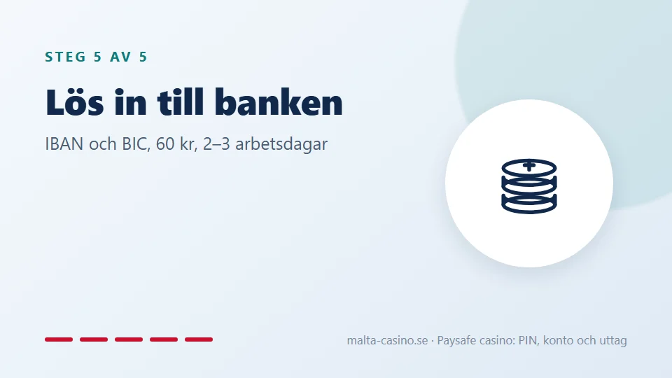 Lös in saldot till banken