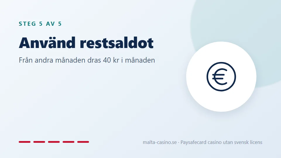 Använd eller lös in restsaldot