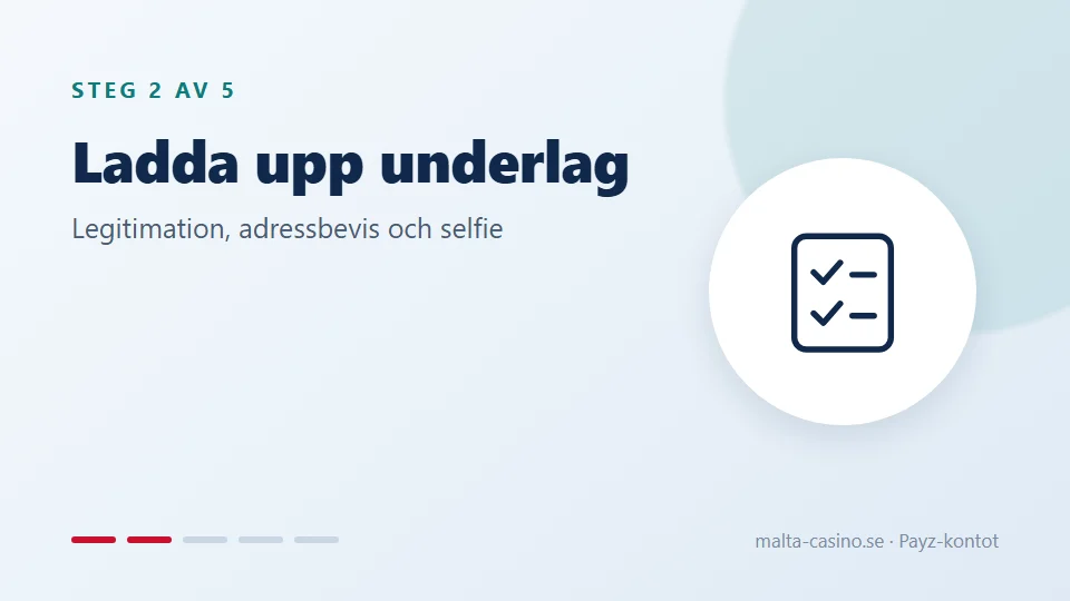 Ladda upp legitimation, adressbevis och selfie