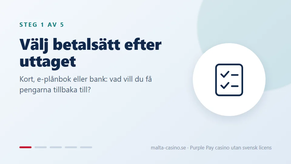 Välj betalsätt efter uttaget