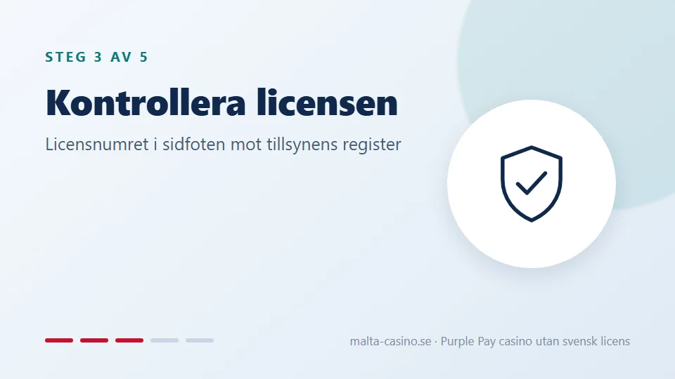 Kontrollera licensen