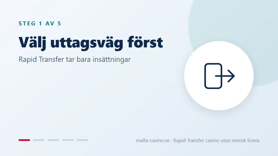 Välj uttagsväg först