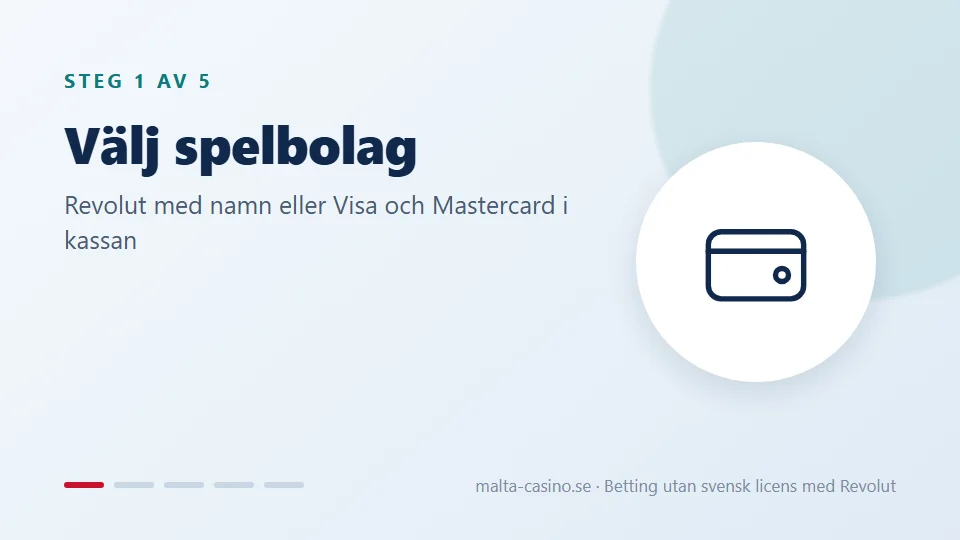 Välj ett spelbolag som tar Revolut eller kort