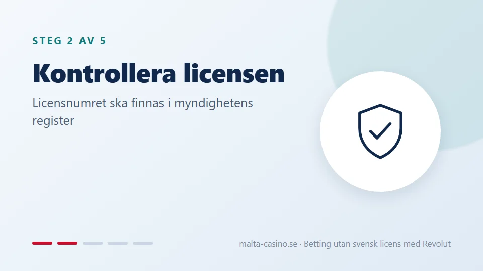 Kontrollera licensen