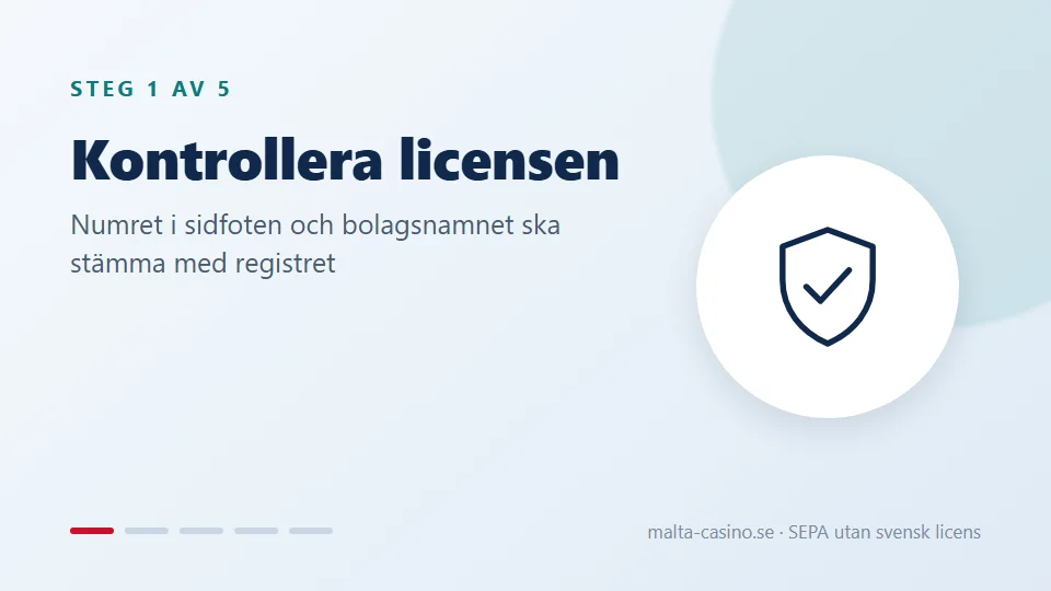Kontrollera licensen