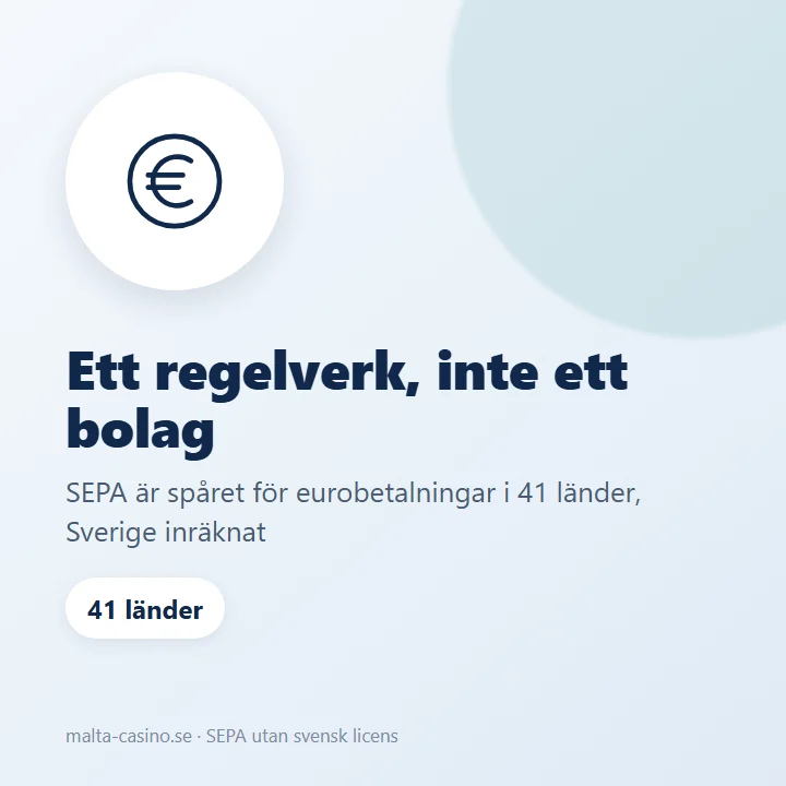Illustration: SEPA är ett regelverk för eurobetalningar i 41 länder, inte ett bolag