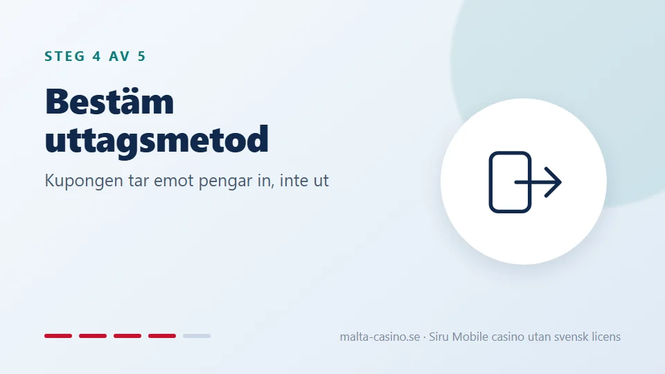 Bestäm uttagsmetod innan du sätter in