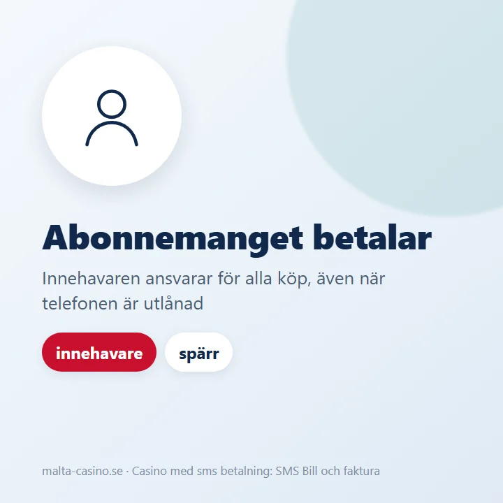 Illustration: abonnemangets innehavare ansvarar för alla köp på mobilräkningen