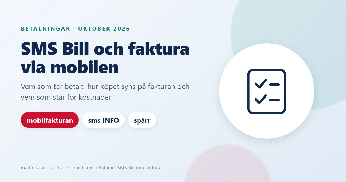 Illustration: casino med sms betalning, insättningen hamnar på mobilfakturan från operatören