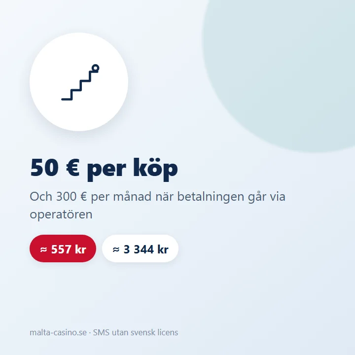 Illustration: 50 euro per köp och 300 euro i månaden som tak för betalning via mobiloperatören
