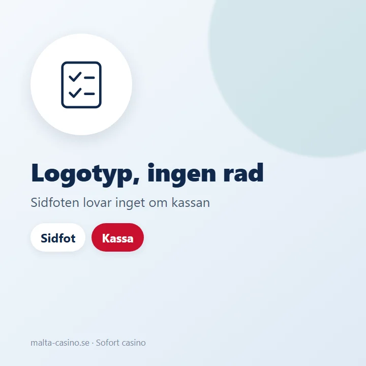Illustration: en Sofort-logotyp i sidfoten är inte samma sak som en rad i kassan