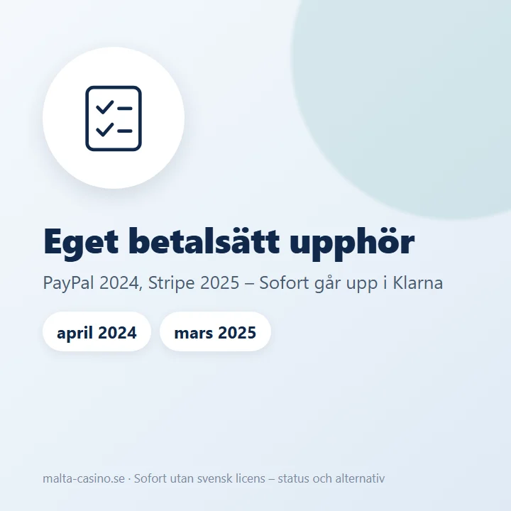 Illustration: Sofort försvinner som eget betalsätt hos PayPal 2024 och Stripe 2025