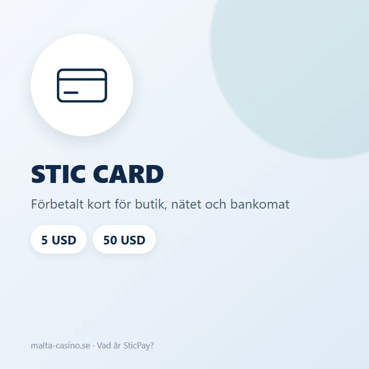 Illustration: STIC CARD är ett förbetalt kort för butik, nätet och bankomat