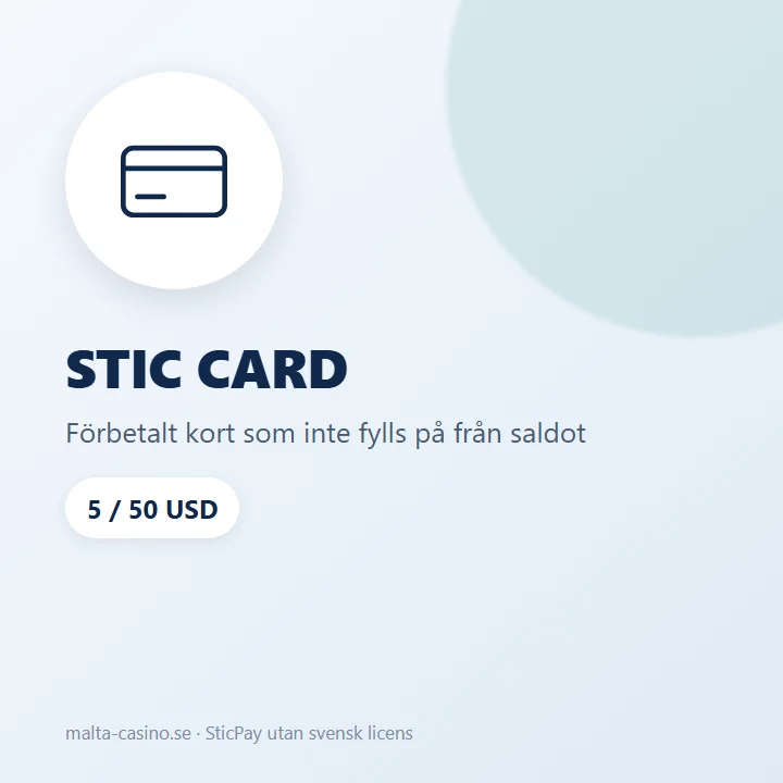 Illustration: STIC CARD är ett förbetalt kort som fylls på separat, inte från SticPay-saldot