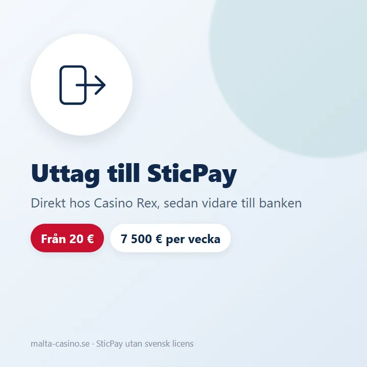 Illustration: uttaget till SticPay går direkt, uttaget från SticPay till banken kostar 5 procent
