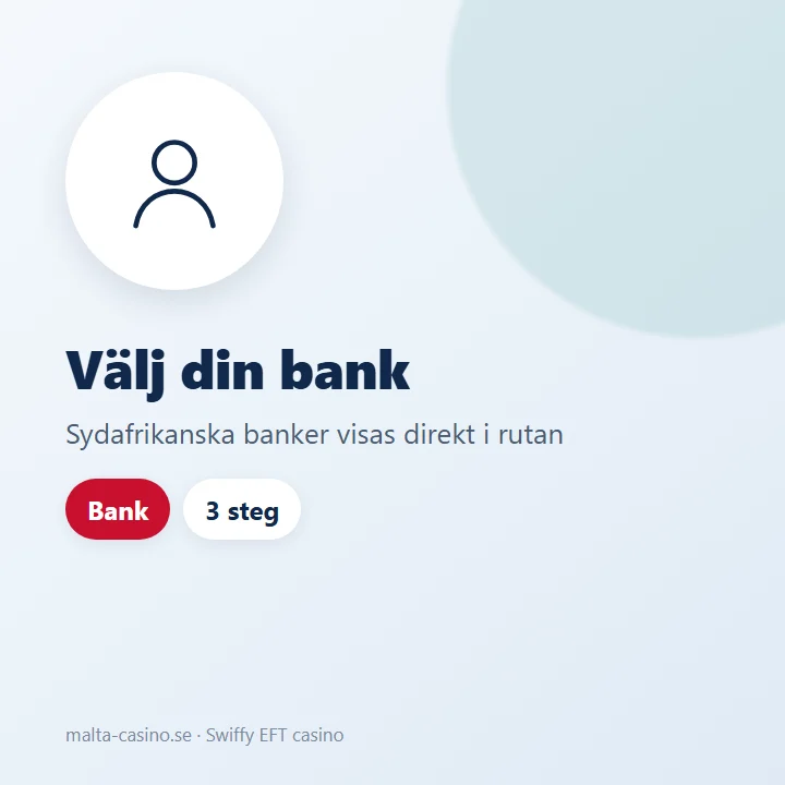 Illustration: i Swiffy EFT väljer kunden sin sydafrikanska bank direkt i betalrutan