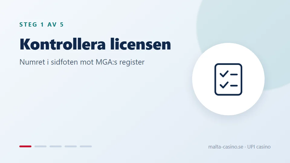 Kontrollera licensen