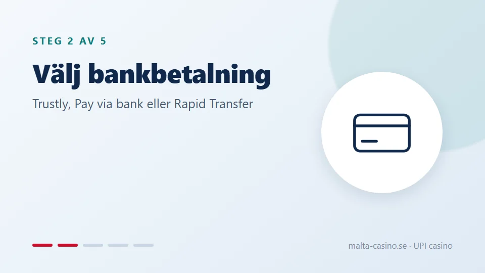 Välj bankbetalning i kassan