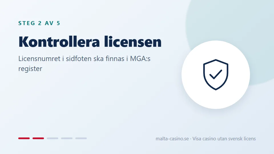 Kontrollera licensen