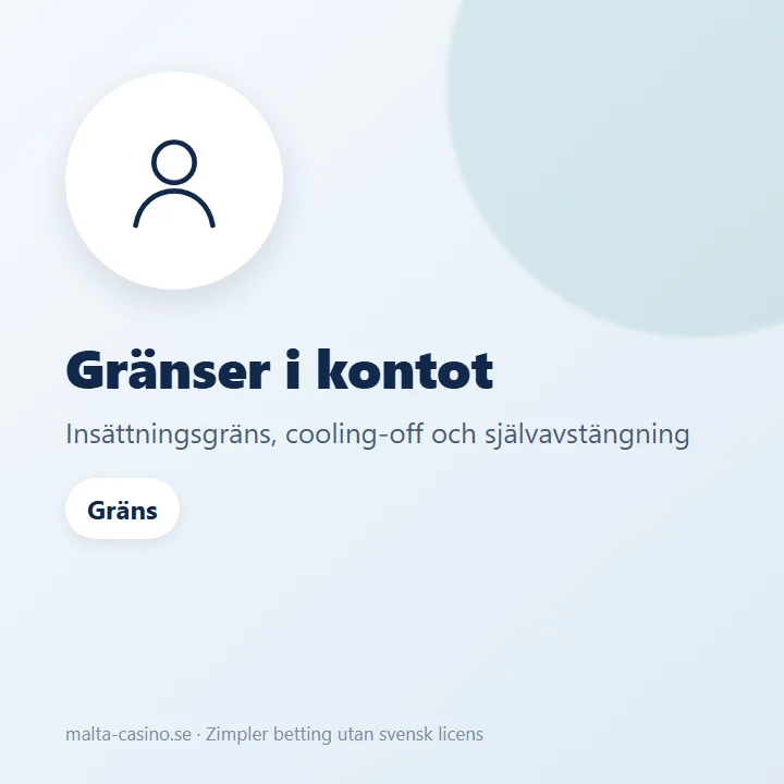 Illustration: insättningsgränser i spelkontot hos casinon med licens från Malta