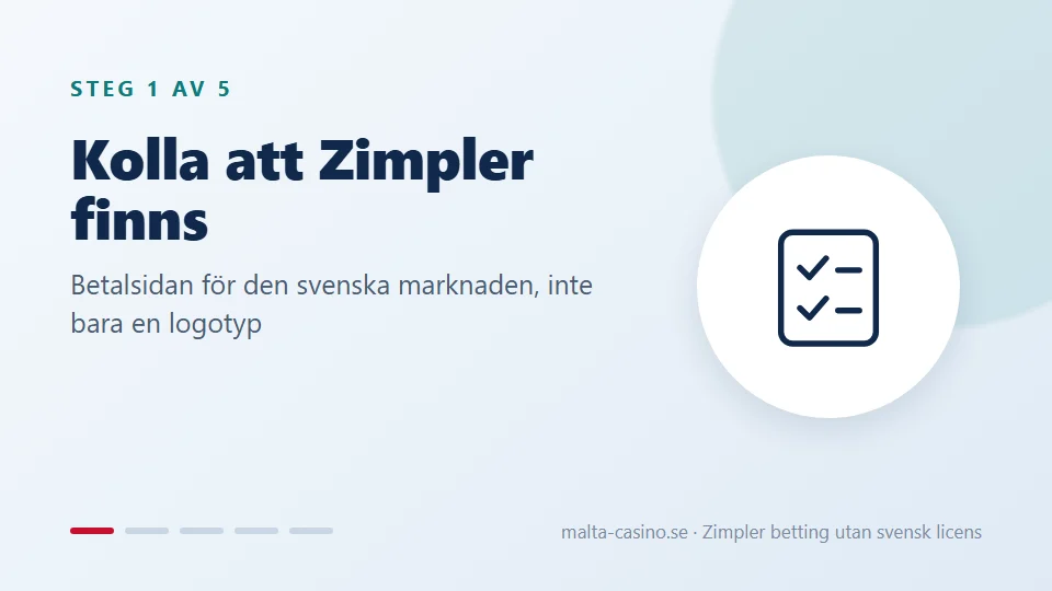 Kontrollera att Zimpler finns för Sverige