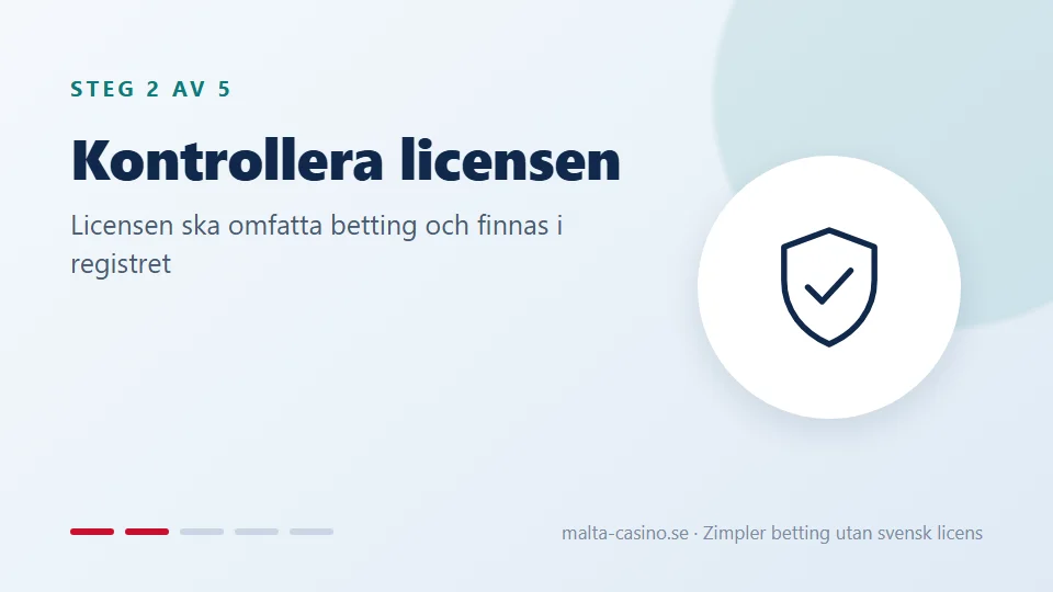 Kontrollera licensen