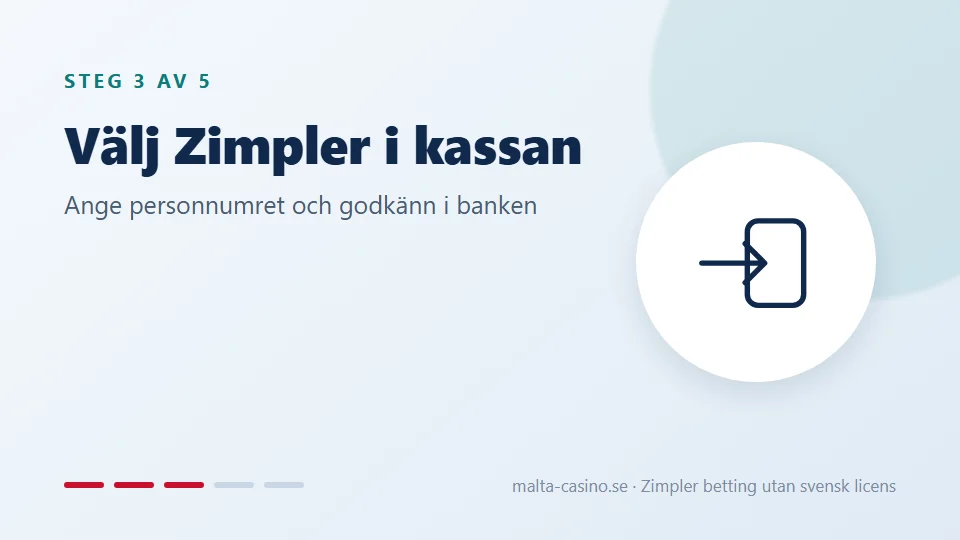 Välj Zimpler och godkänn i banken