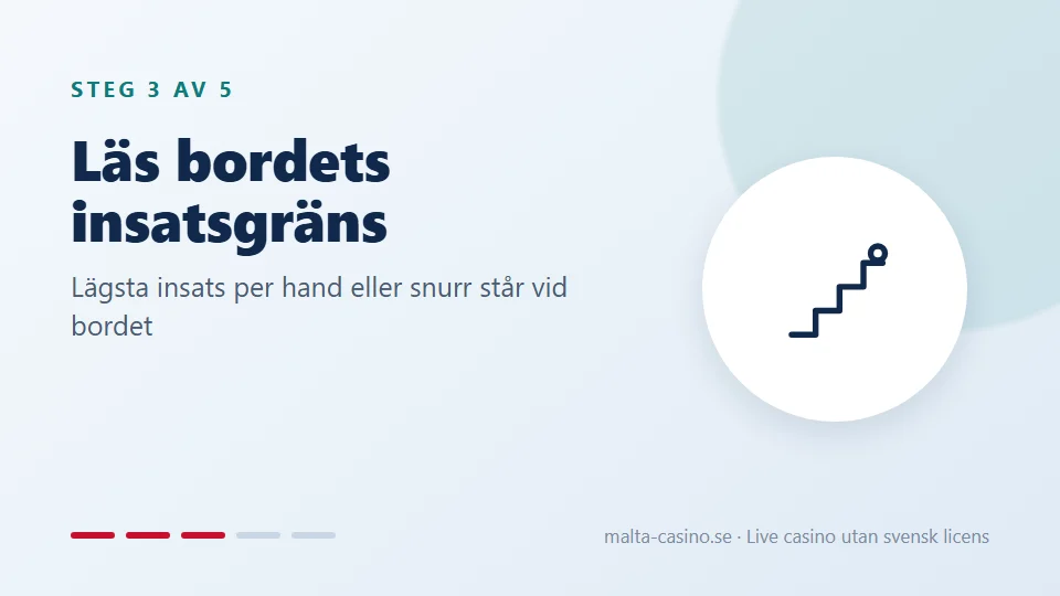 Läs bordets insatsgräns