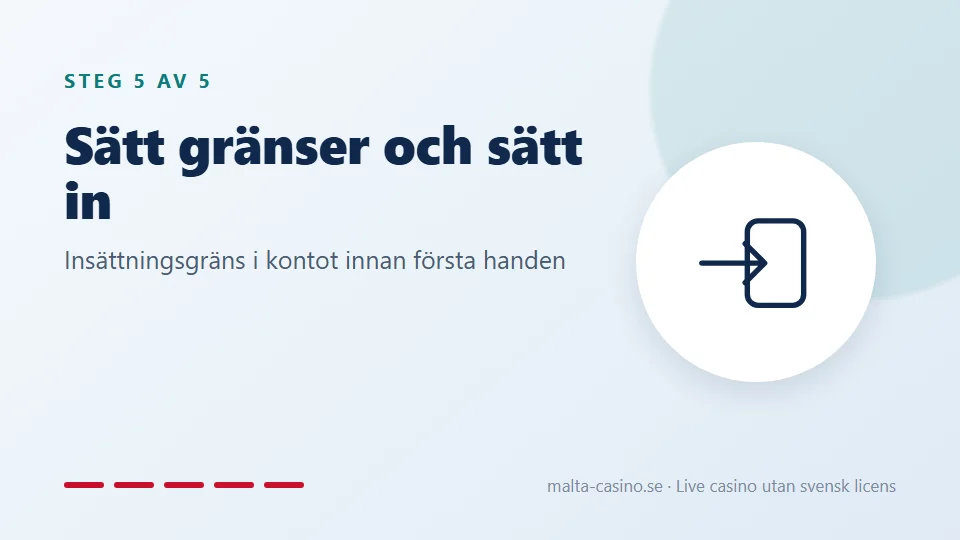 Sätt en insättningsgräns och sätt in