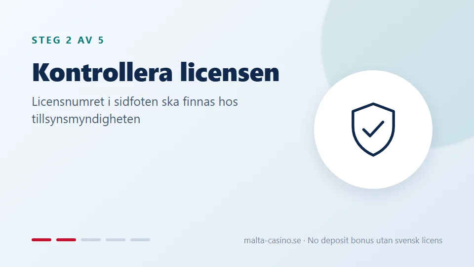 Kontrollera licensen