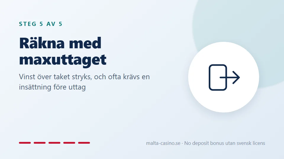 Räkna med maxuttaget och insättningen