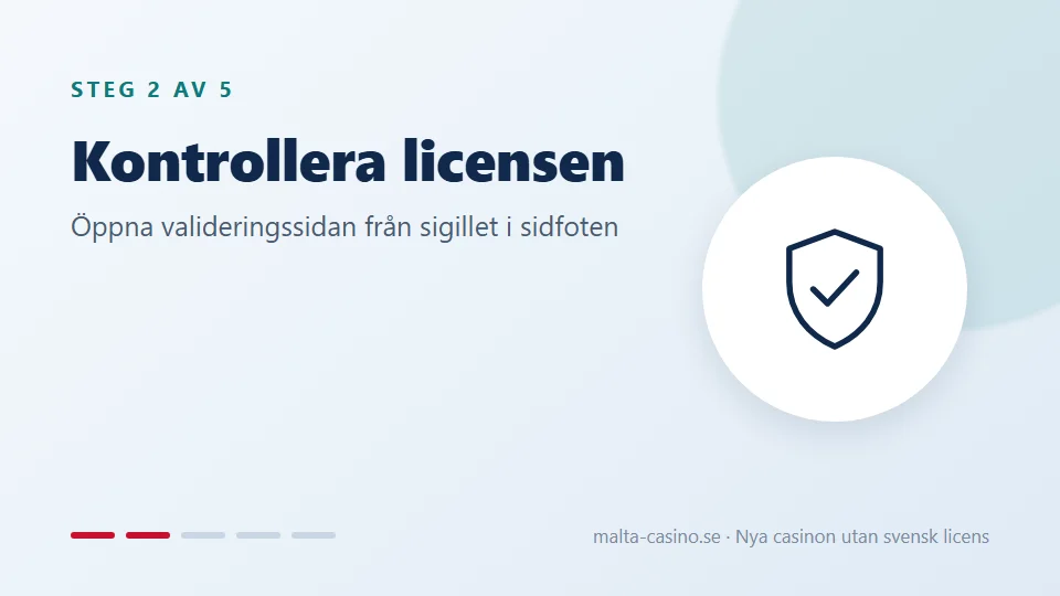 Kontrollera licensen