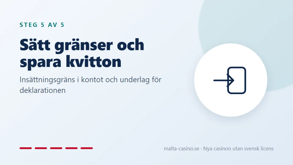 Sätt gränser och spara underlag