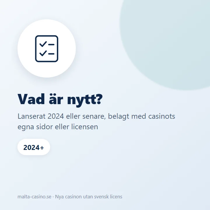Illustration: ett nytt casino har lanserats 2024 eller senare