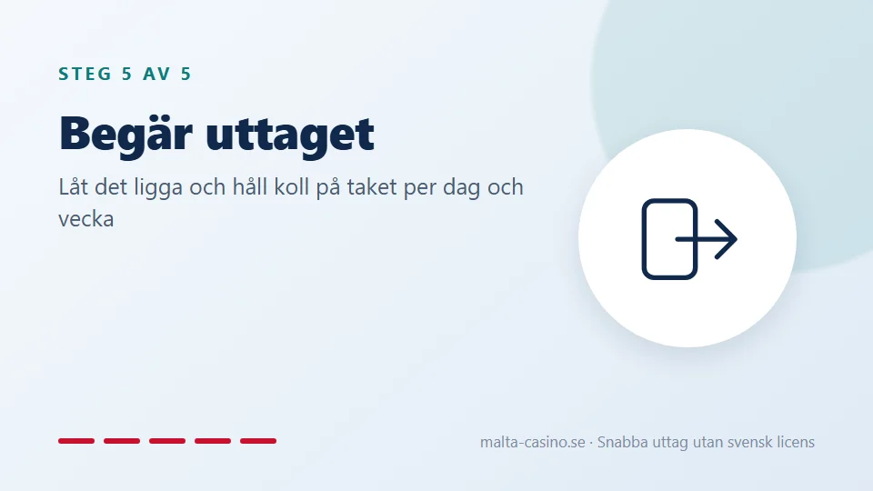 Begär uttaget och låt det ligga